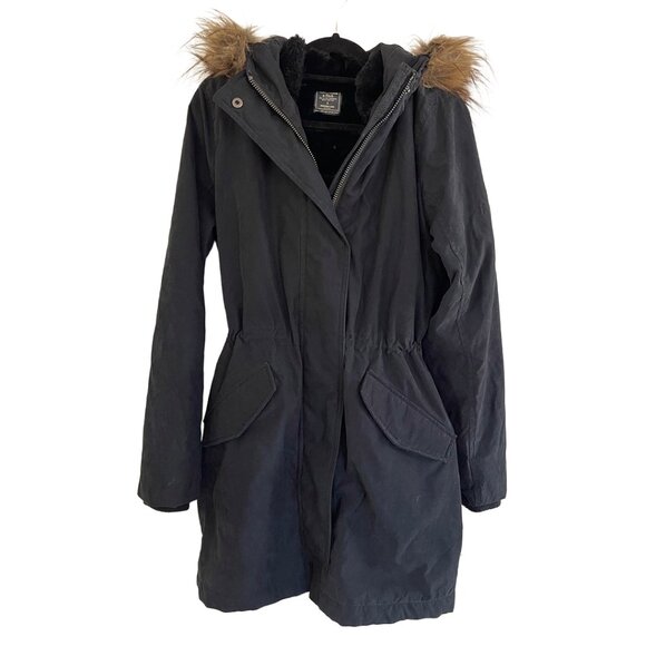 Abercrombie & Fitch Hooded Jacket | Black with Removable Liner - Picture 7 of 16